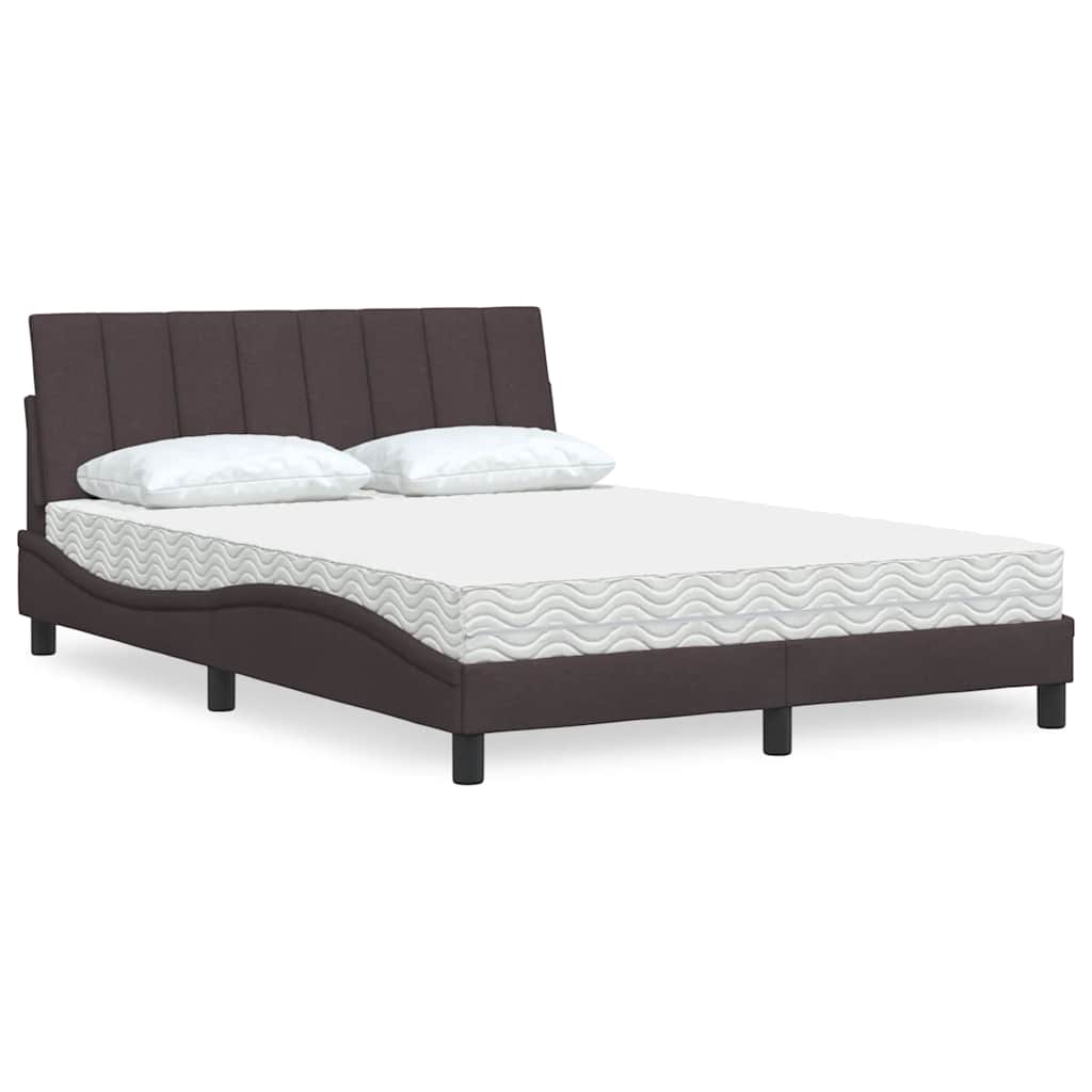 vidaXL Bett mit Matratze "Hanko" Hellgrau 80x200 cm Stoff