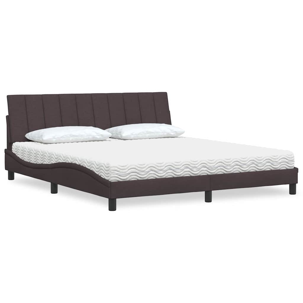 vidaXL Bett mit Matratze "Hanko" Hellgrau 80x200 cm Stoff