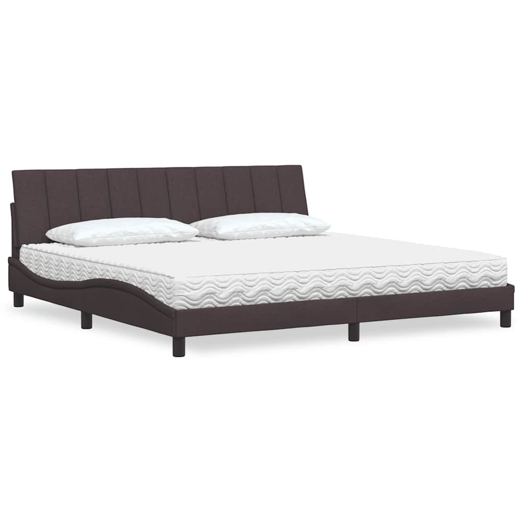 vidaXL Bett mit Matratze "Hanko" Hellgrau 80x200 cm Stoff