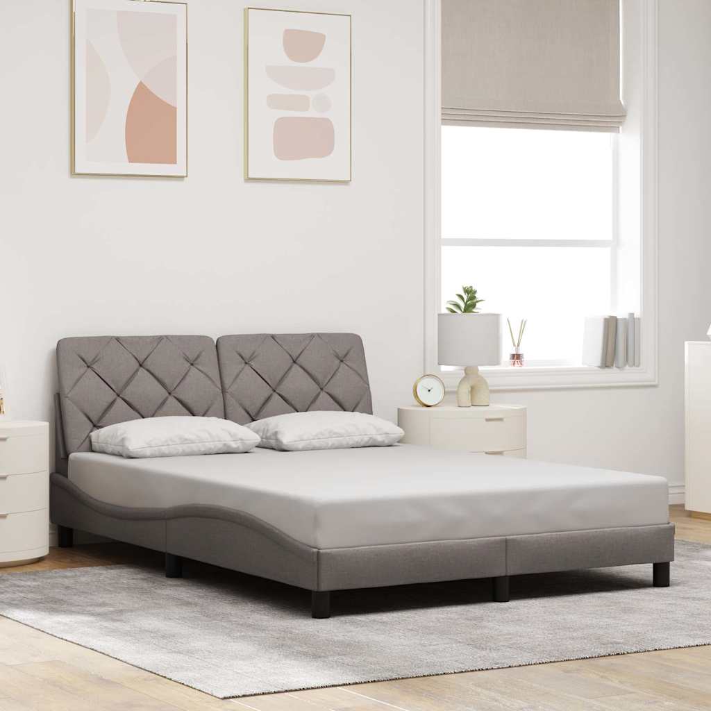 Bettgestell ohne Matratze Hellgrau 80x200 cm Stoff