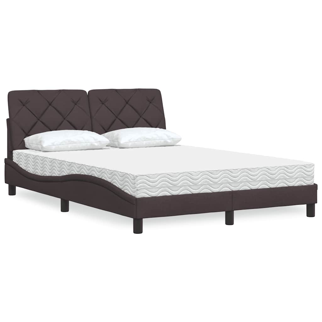 vidaXL Bett mit Matratze Hellgrau 80x200 cm Stoff
