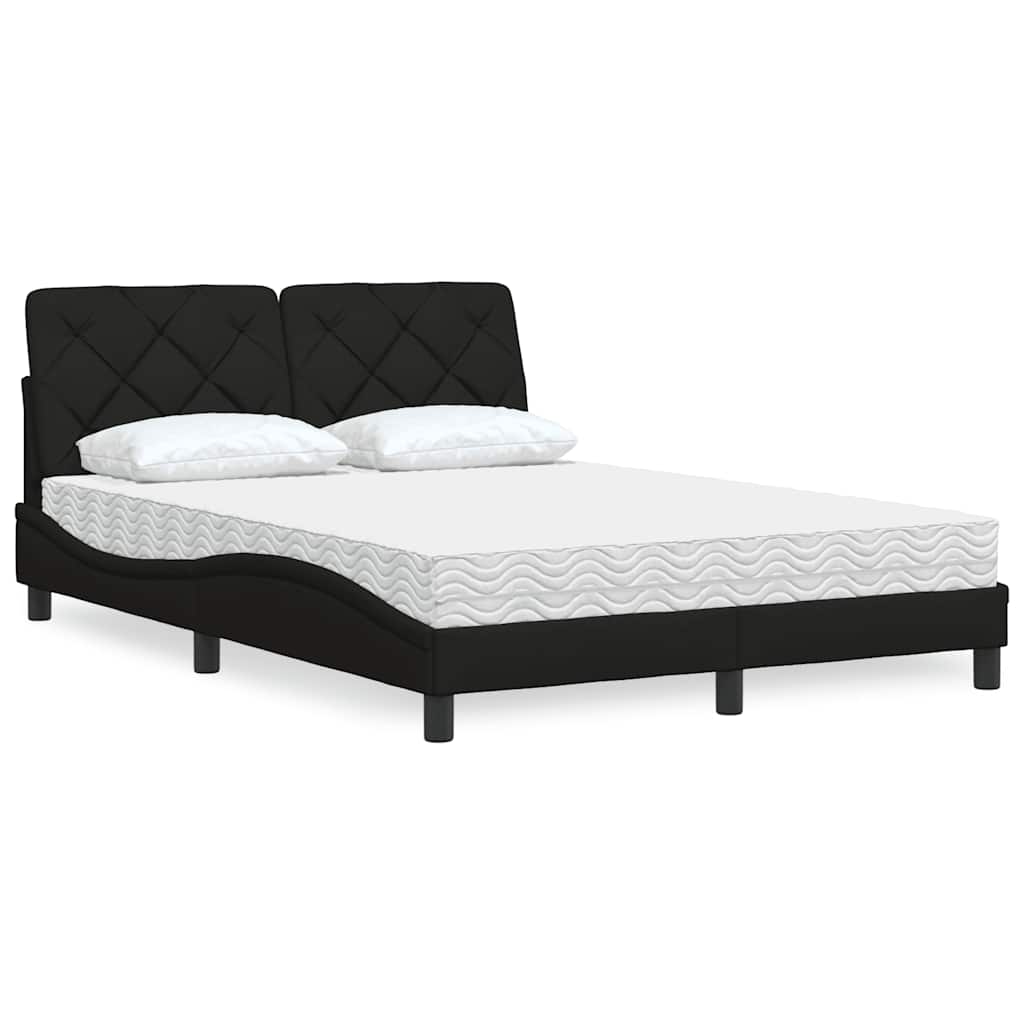 vidaXL Bett mit Matratze Hellgrau 80x200 cm Stoff