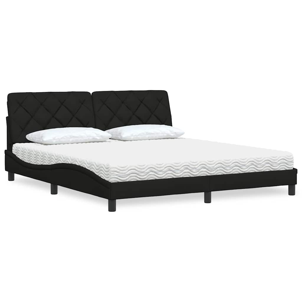 vidaXL Bett mit Matratze Hellgrau 80x200 cm Stoff