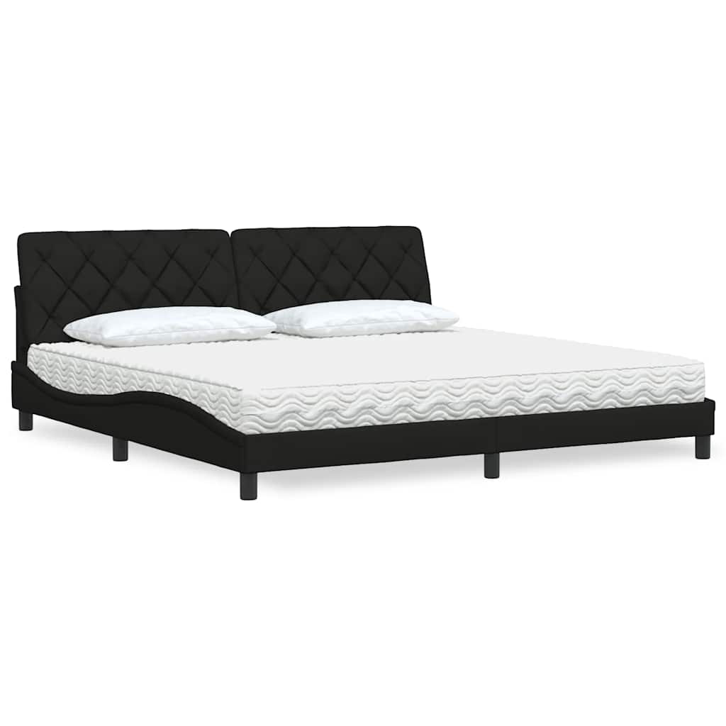 vidaXL Bett mit Matratze Hellgrau 80x200 cm Stoff