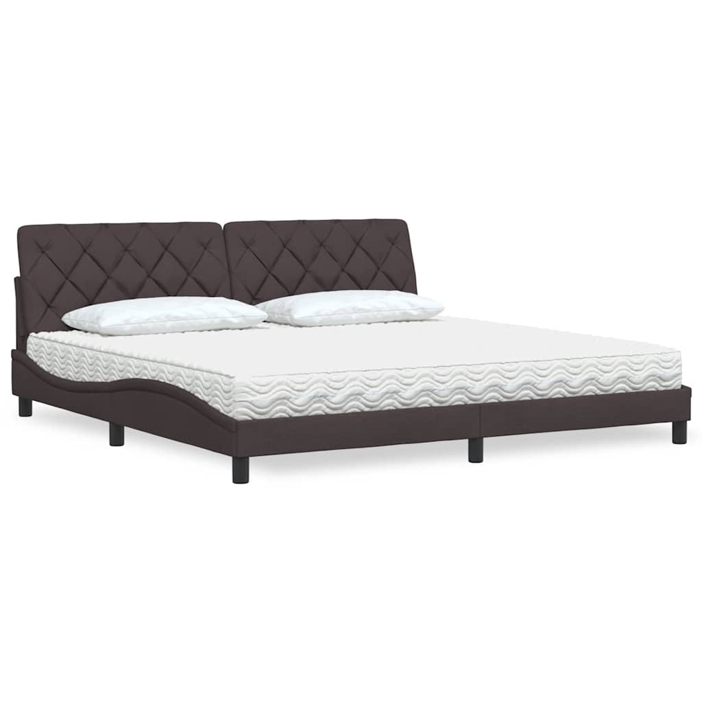 vidaXL Bett mit Matratze Hellgrau 80x200 cm Stoff