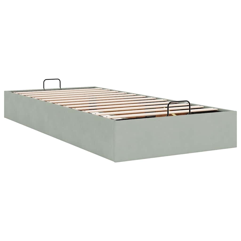 vidaXL Ottoman-Bett ohne Matratze Hellgrau 80x200 cm Samt