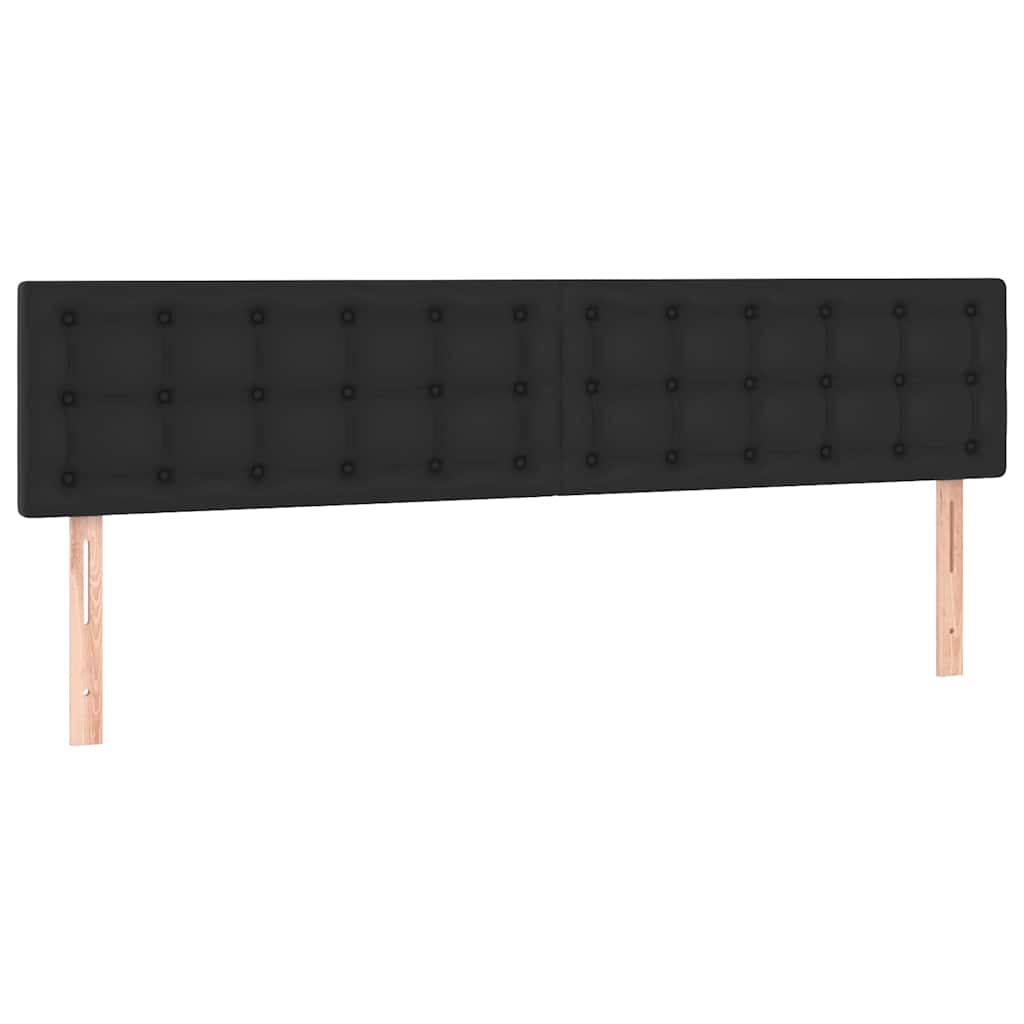vidaXL Ottoman-Bett mit Matratzen Schwarz 160x200 cm Kunstleder
