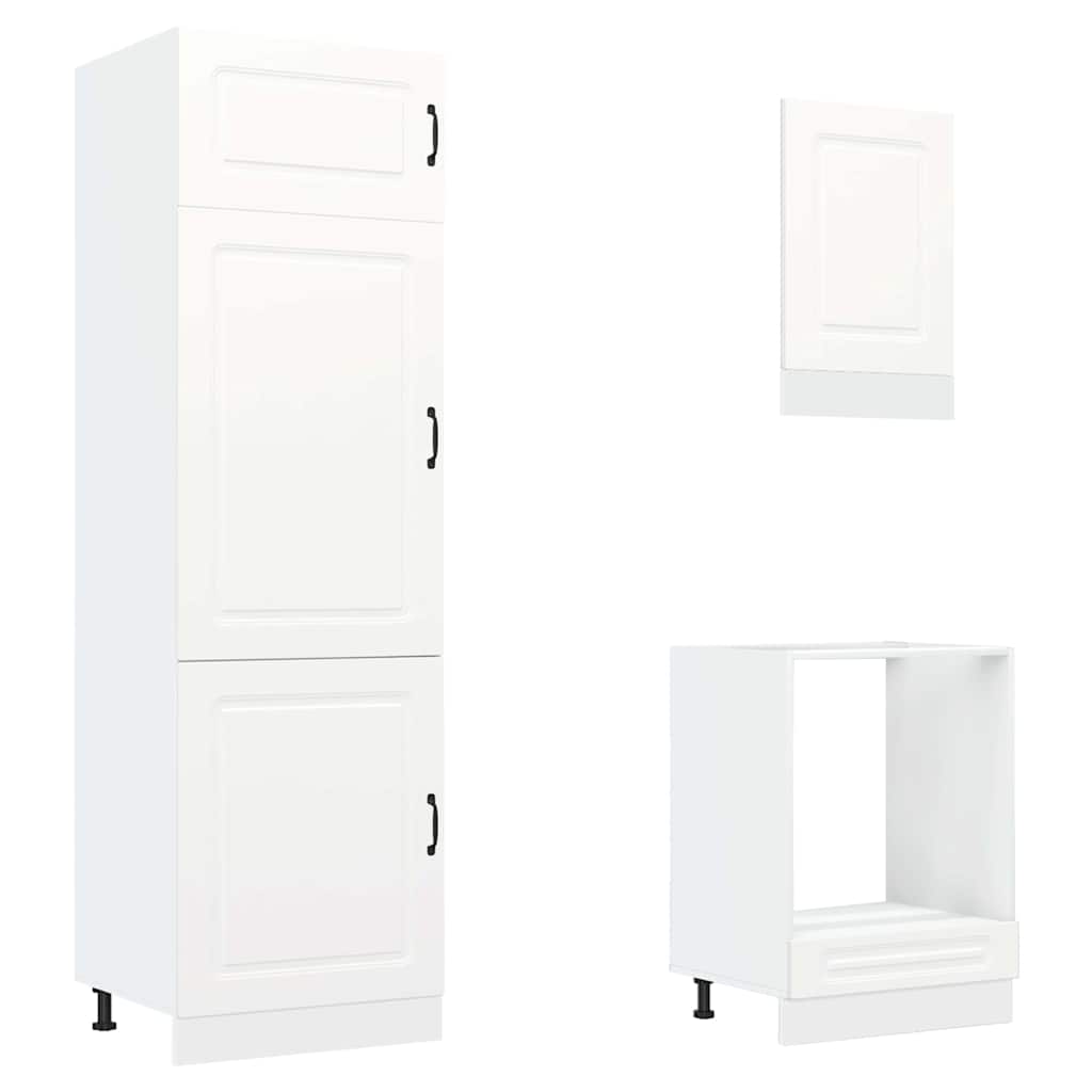 vidaXL 7-tlg. Küchenschrank-Set Kalmar Weiß Holzwerkstoff