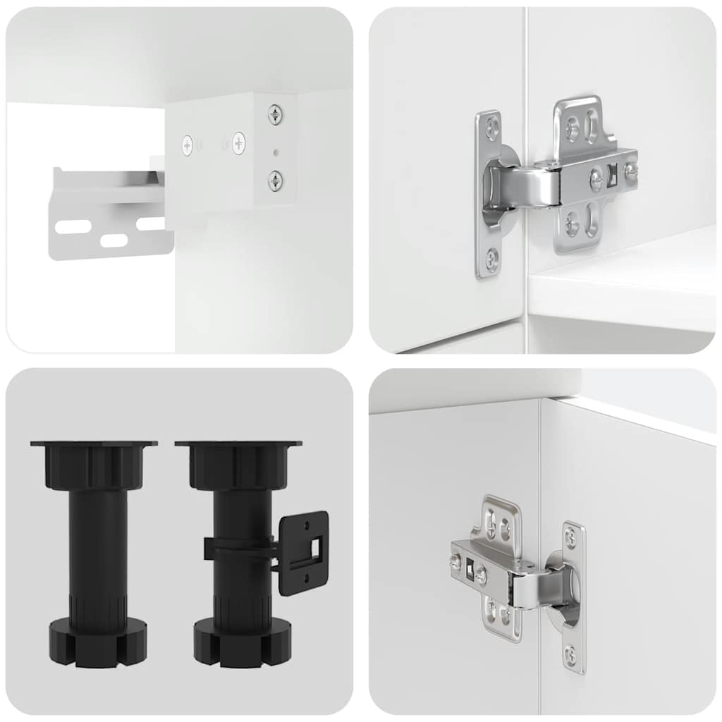 vidaXL 7-tlg. Küchenschrank-Set Kalmar Weiß Holzwerkstoff