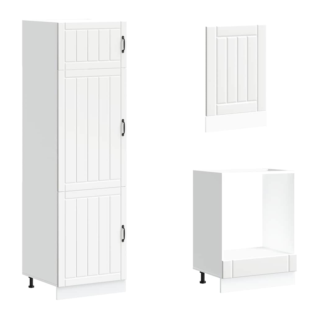 vidaXL 7-tlg. Küchenschrank-Set Lucca Weiß Holzwerkstoff