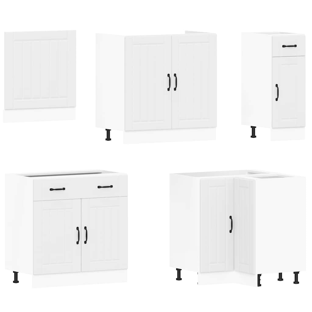 vidaXL 11-tlg. Küchenschrank-Set Lucca Weiß Holzwerkstoff