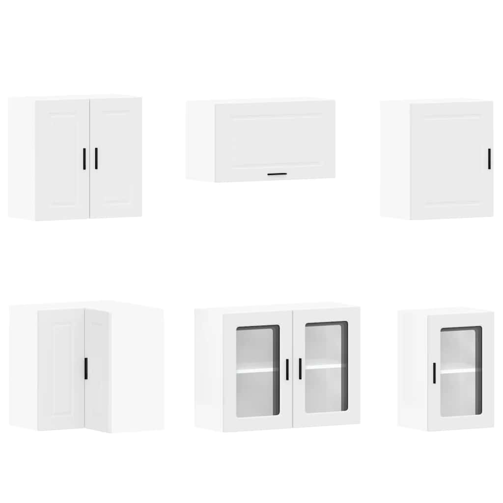 vidaXL 11-tlg. Küchenschrank-Set Porto Weiß Holzwerkstoff