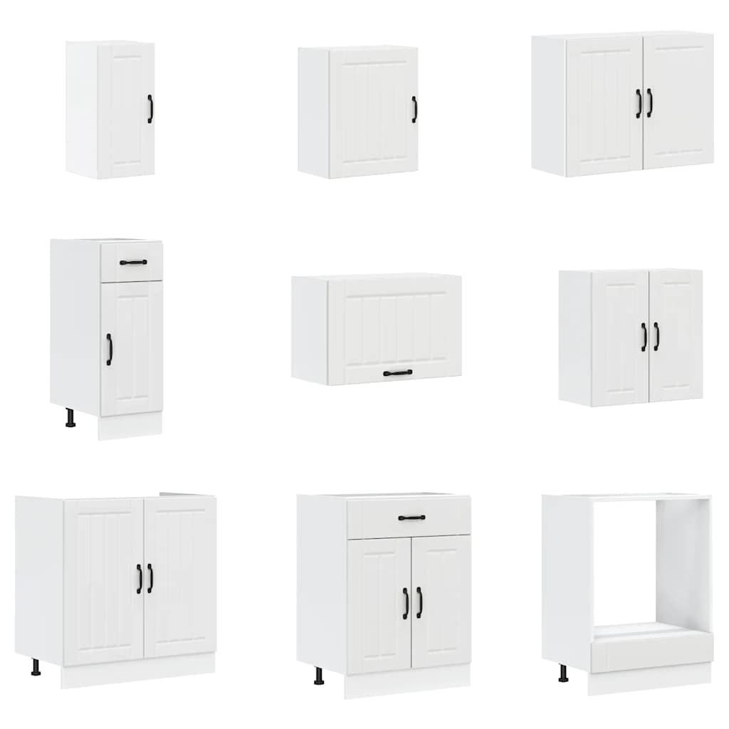 vidaXL 14-tlg. Küchenschrank-Set Lucca Weiß Holzwerkstoff