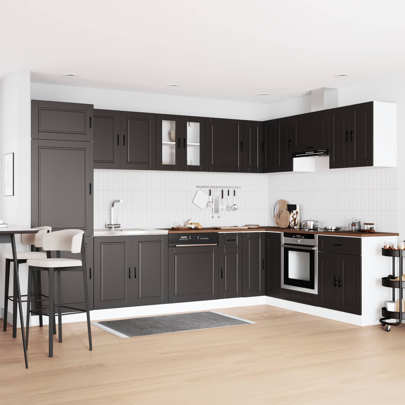 vidaXL Waschbecken-Unterschrank mit Tür Porto Weiß 80 x 46 x 81.5 cm