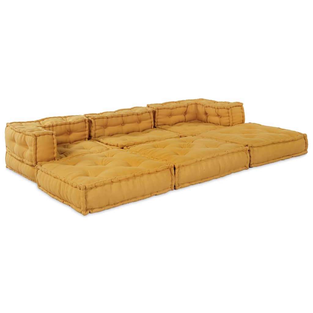 vidaXL Modulares Sofa 2 pcs Creme 140 x 70 x 56 cm Stoff