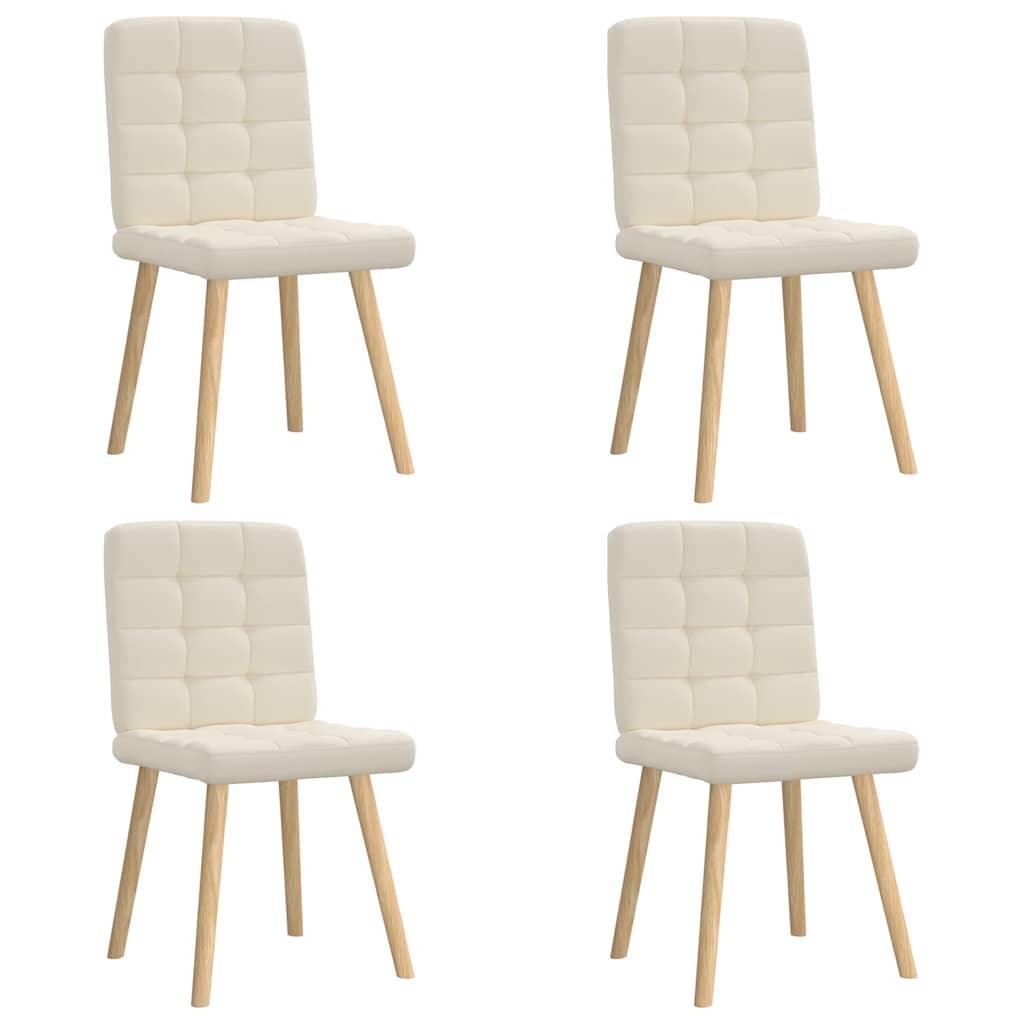 vidaXL Esszimmerstühle 4 Stk. Hellgrau Stoff