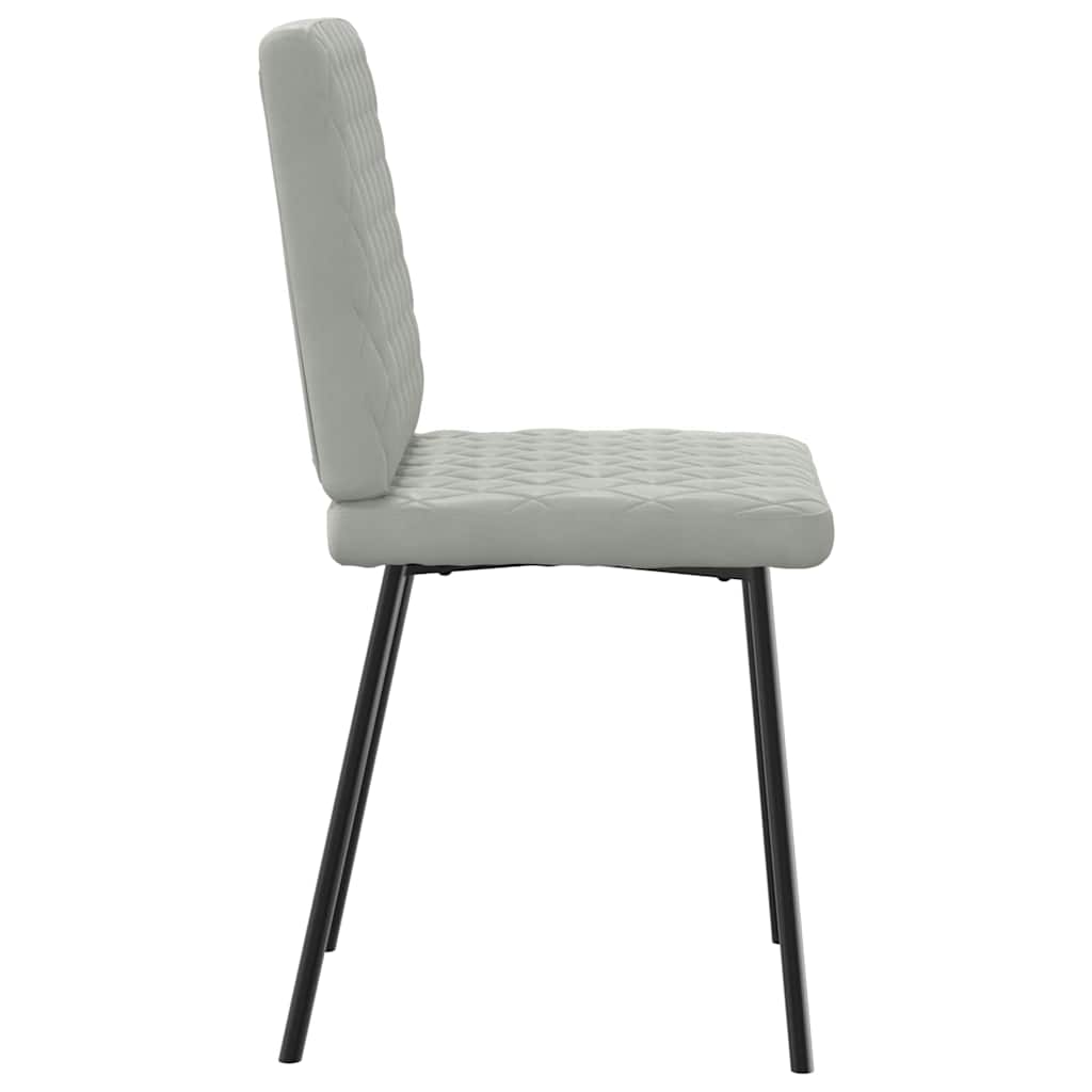 vidaXL Esszimmerstühle 4 Stk. Hellgrau Samt