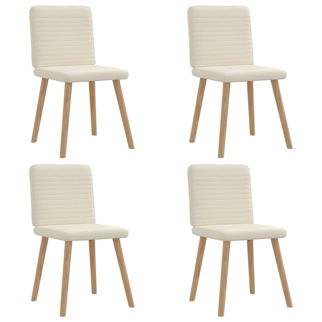 vidaXL Esszimmerstühle 4 Stk. Hellgrau Stoff