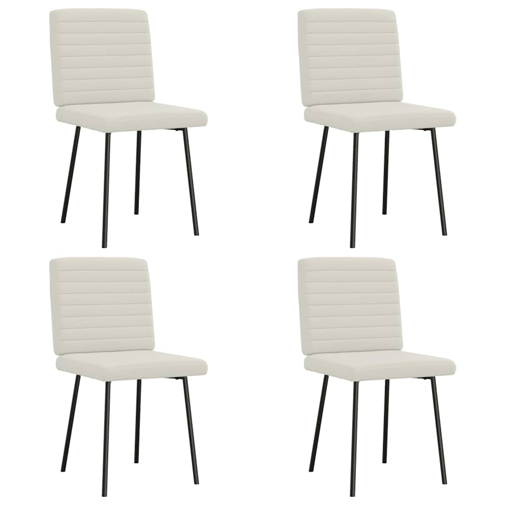 vidaXL Esszimmerstühle 4 Stk. Hellgrau Samt