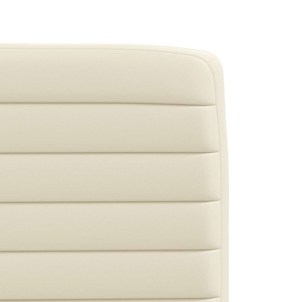 vidaXL Esszimmerstühle 4 Stk. Creme Kunstleder