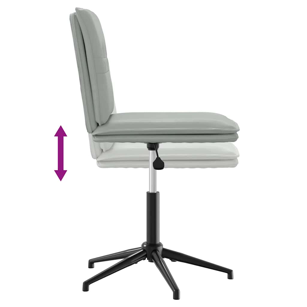 vidaXL Esszimmerstühle 2 Stk. Hellgrau Samt