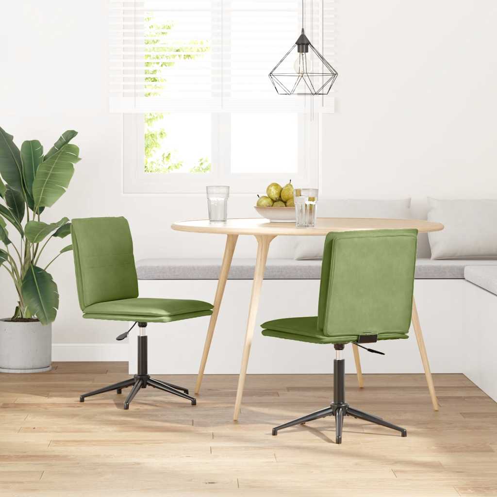 vidaXL Esszimmerstühle 2 Stk. Hellgrau Samt