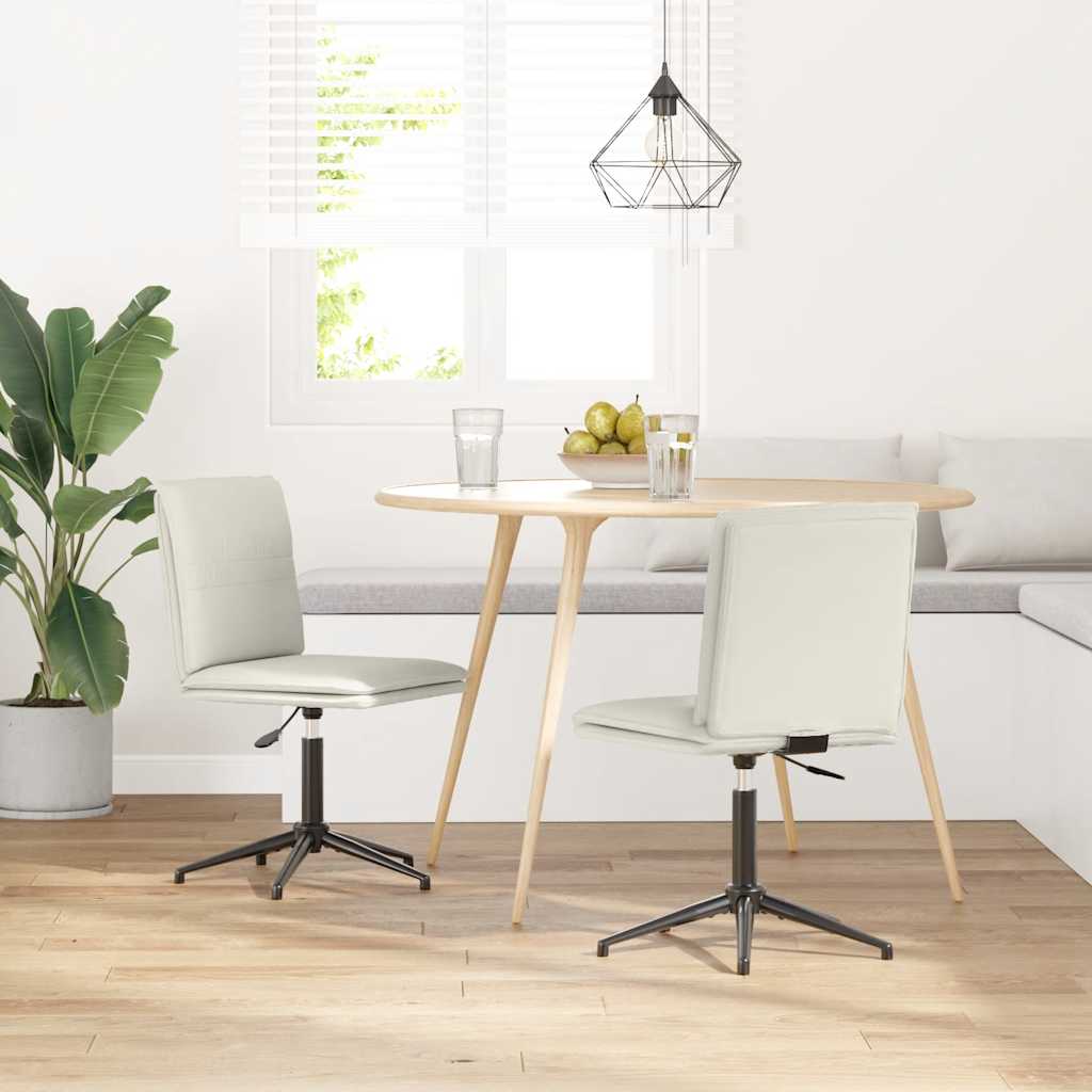 vidaXL Esszimmerstühle 2 Stk. Hellgrau Samt