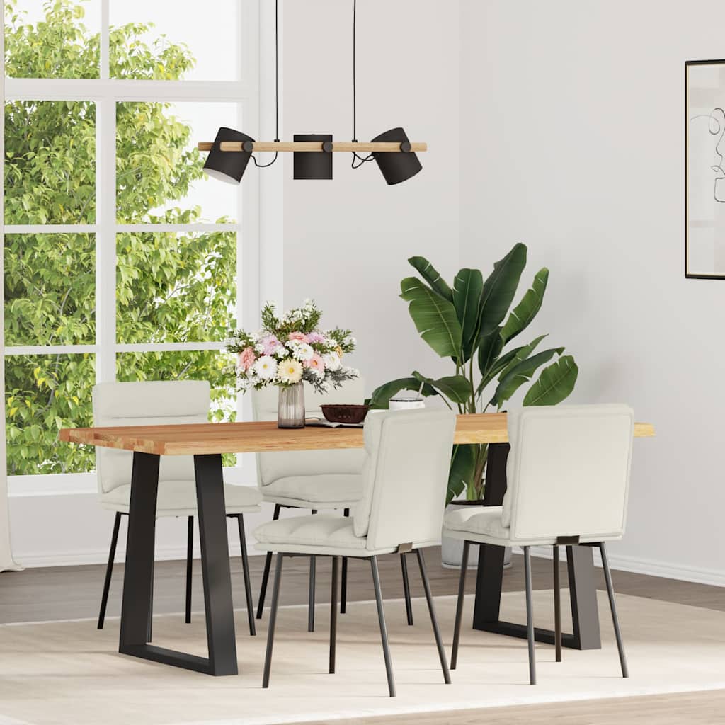 vidaXL Esszimmerstühle 4 Stk. Hellgrau Samt