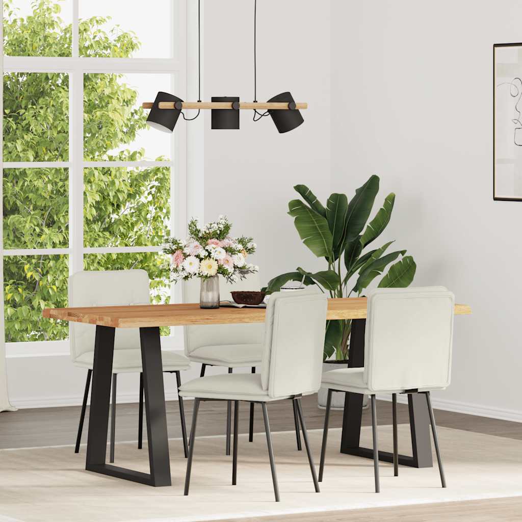 vidaXL Esszimmerstühle 4 Stk. Hellgrau Samt