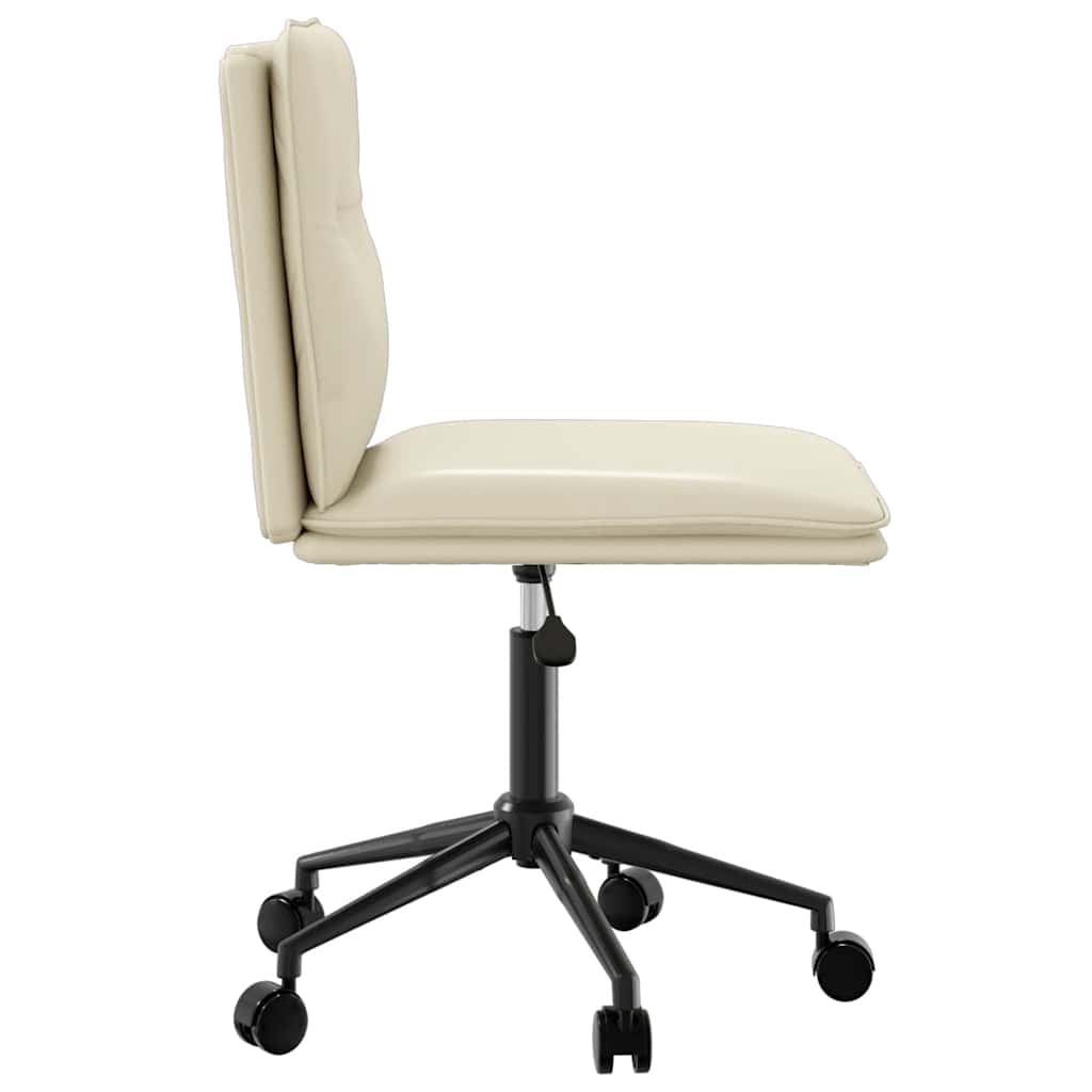 vidaXL Esszimmerstühle 2 Stk. Creme Kunstleder