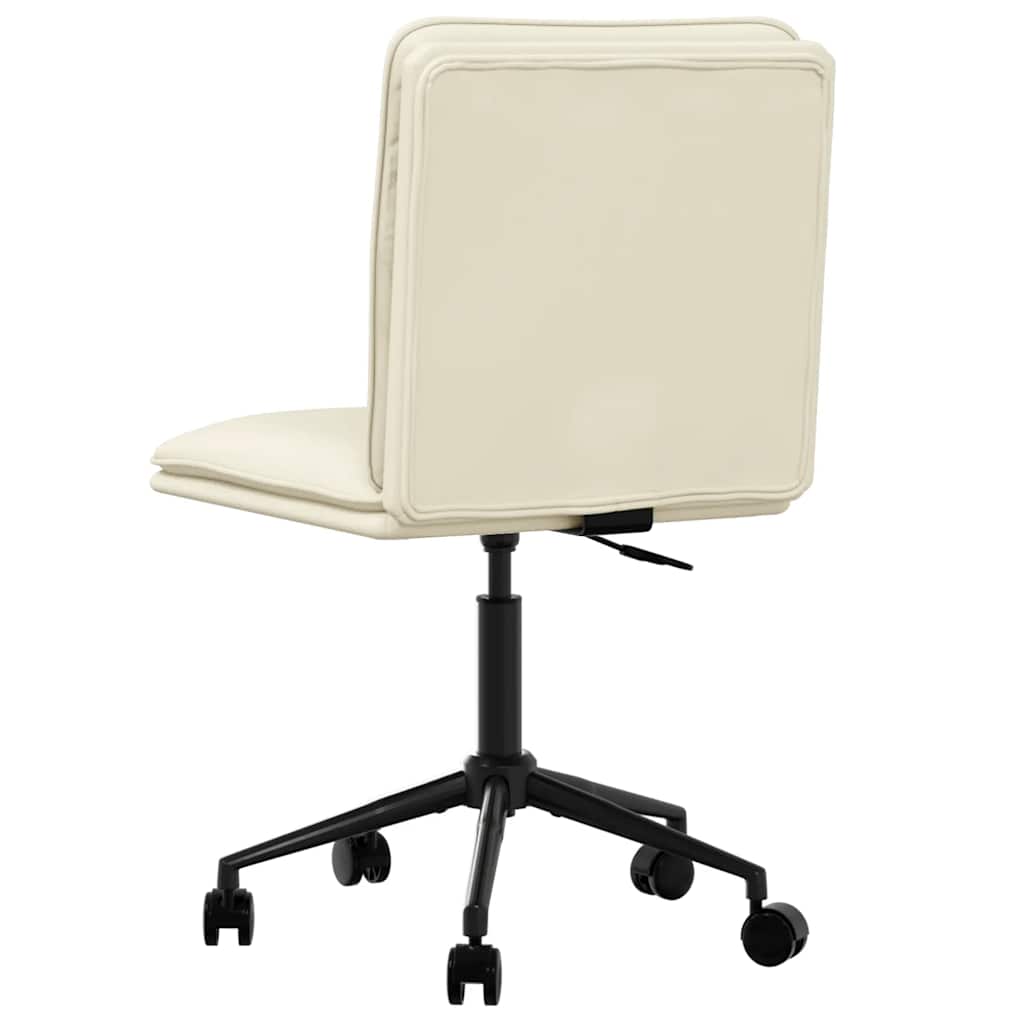 vidaXL Esszimmerstühle 2 Stk. Creme Kunstleder