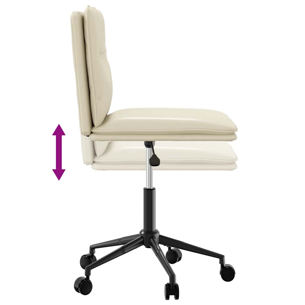 vidaXL Esszimmerstühle 2 Stk. Creme Kunstleder