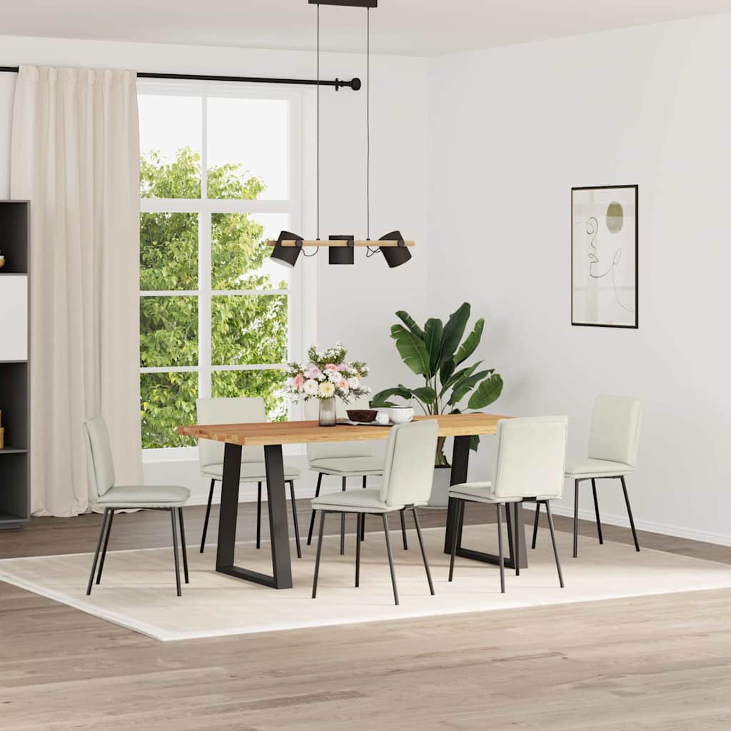 vidaXL Esszimmerstühle 4 Stk. Hellgrau Samt