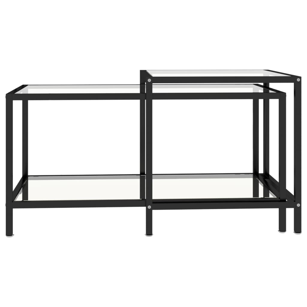 vidaXL Beistelltische 2 Stk. Hartglas Transparent