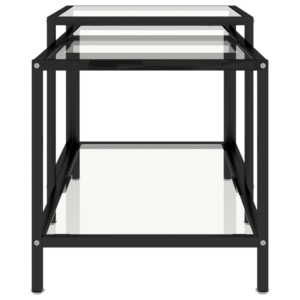 vidaXL Beistelltische 2 Stk. Hartglas Transparent