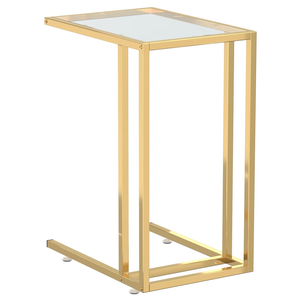 vidaXL Computer-Beistelltisch Transparent 50x35x65 cm Hartglas