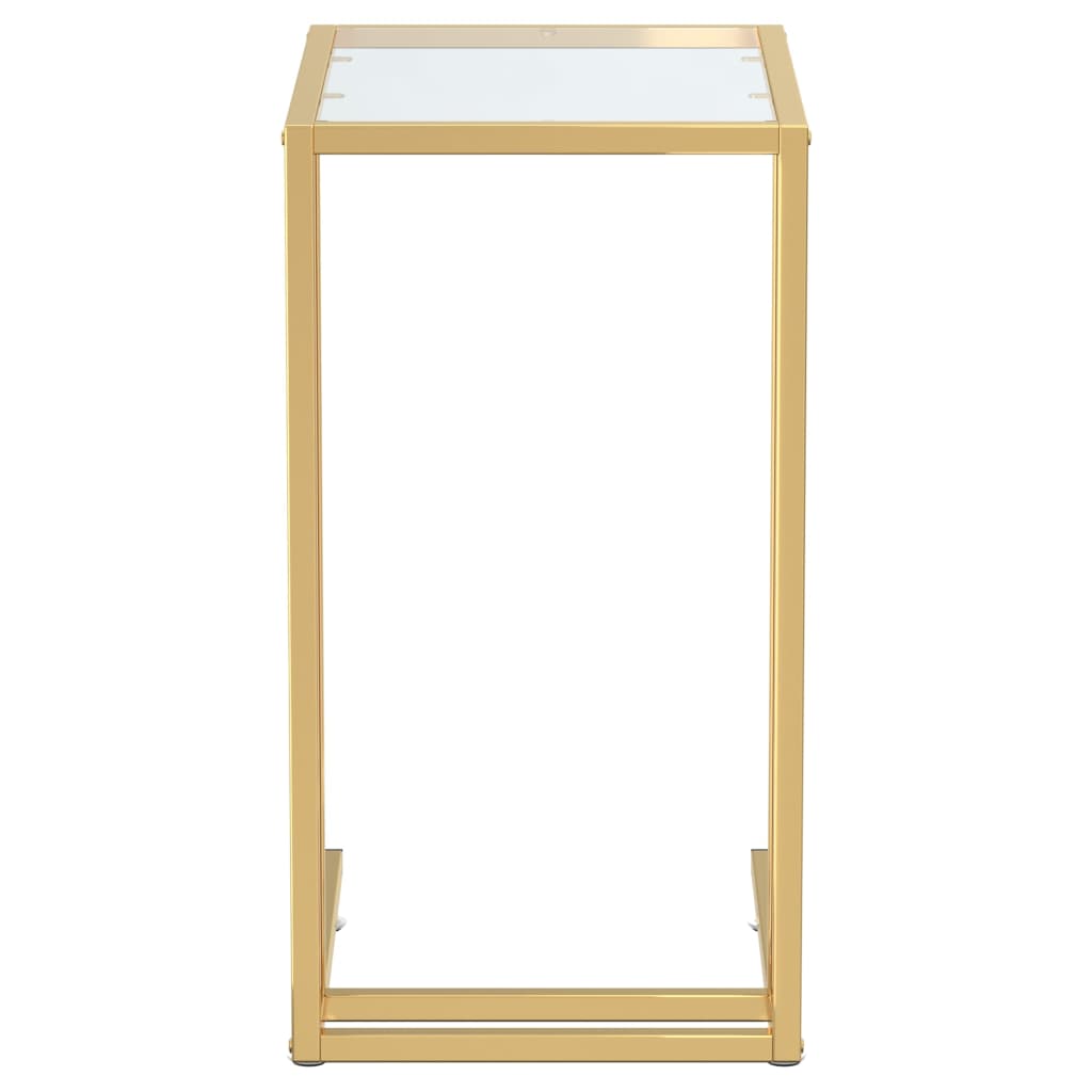 vidaXL Computer-Beistelltisch Transparent 50x35x65 cm Hartglas