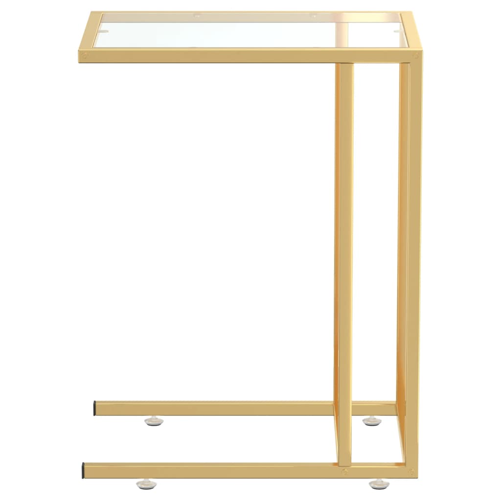 vidaXL Computer-Beistelltisch Transparent 50x35x65 cm Hartglas