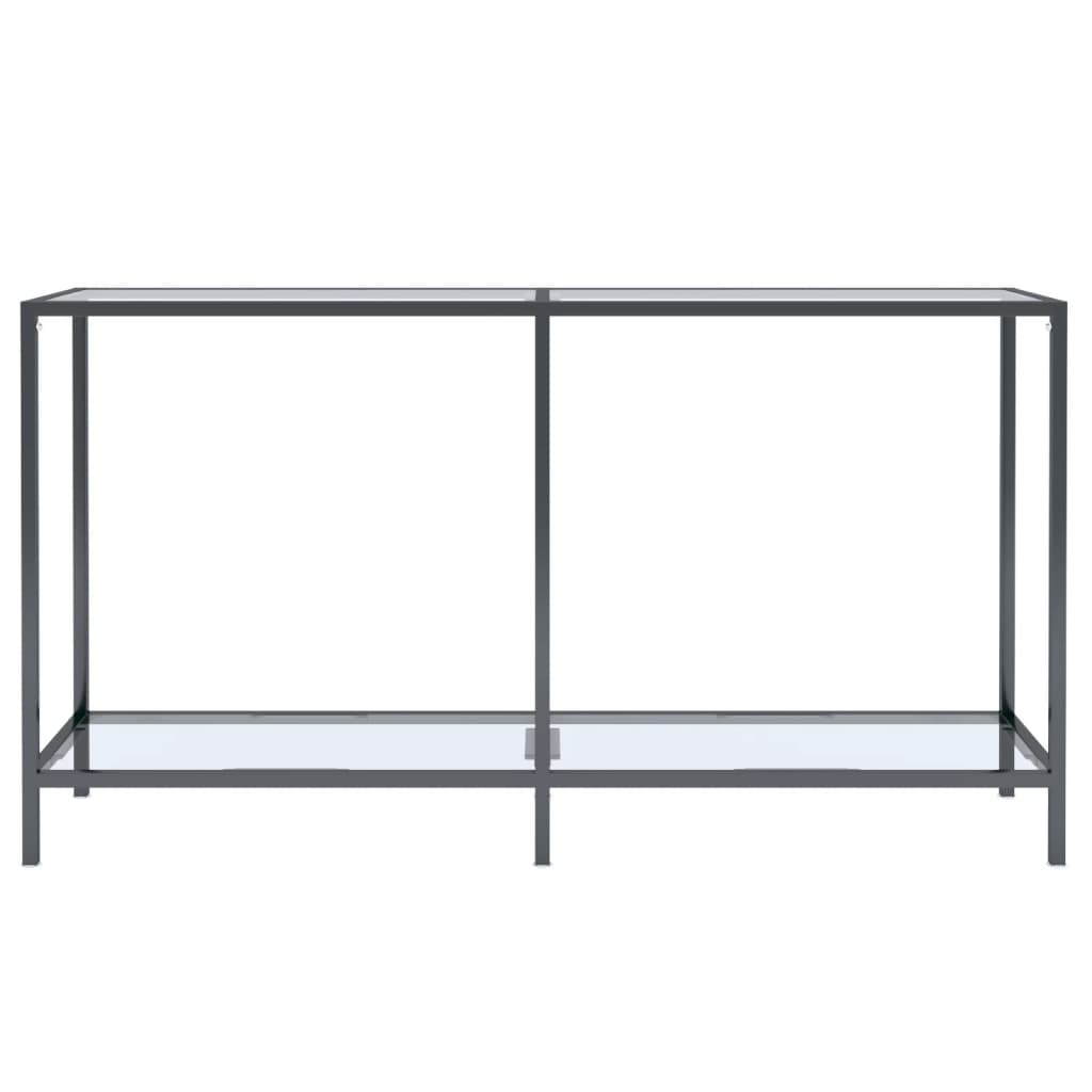 vidaXL Konsolentisch Transparent 140x35x75,5 cm Hartglas