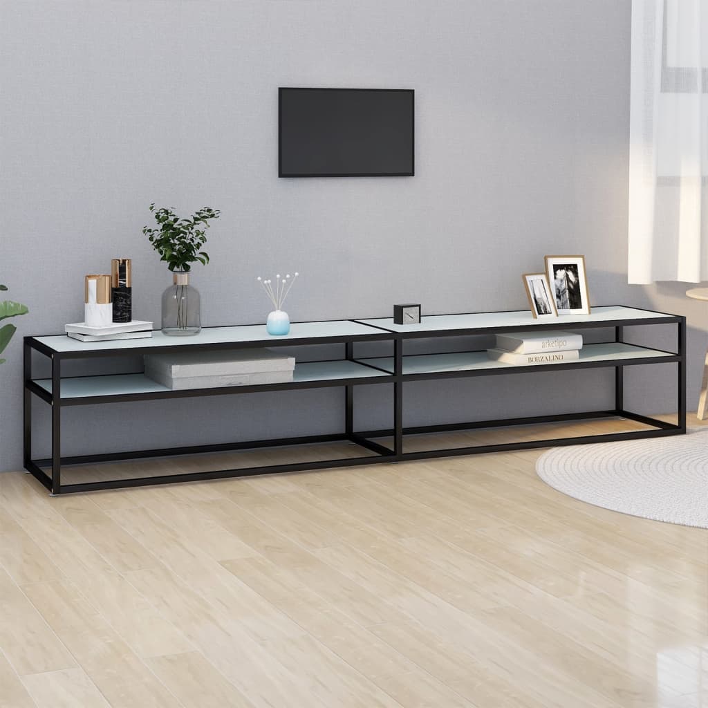 vidaXL TV-Schrank Transparent 140x40x40,5 cm Hartglas