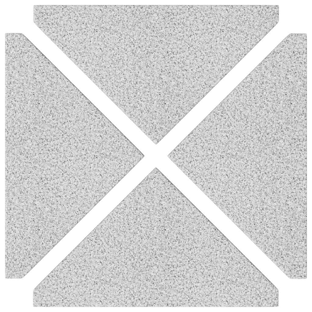 vidaXL Sonnenschirm-Gewichtsplatten 4 Stk. Grau Granit Dreieckig 14 kg