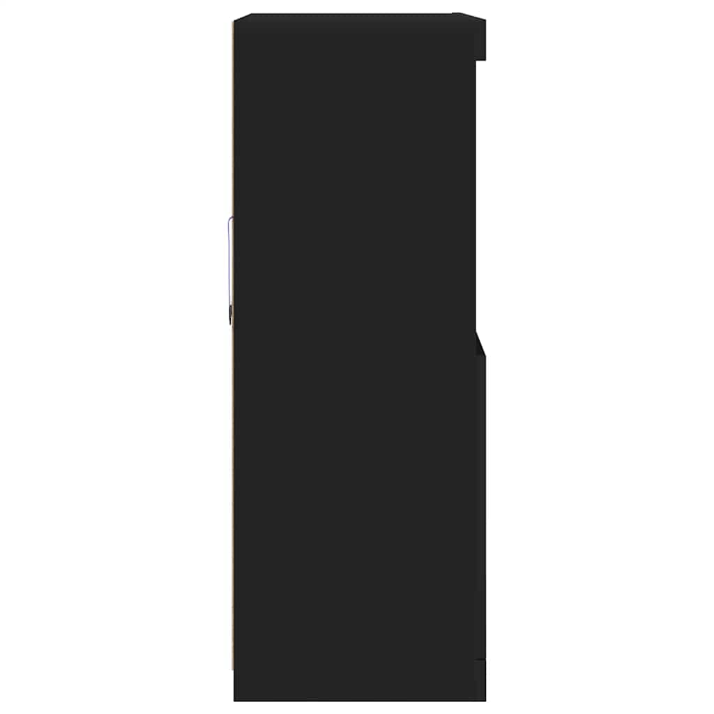 vidaXL Sideboard Schwarz 81x37x100 cm Holzwerkstoff