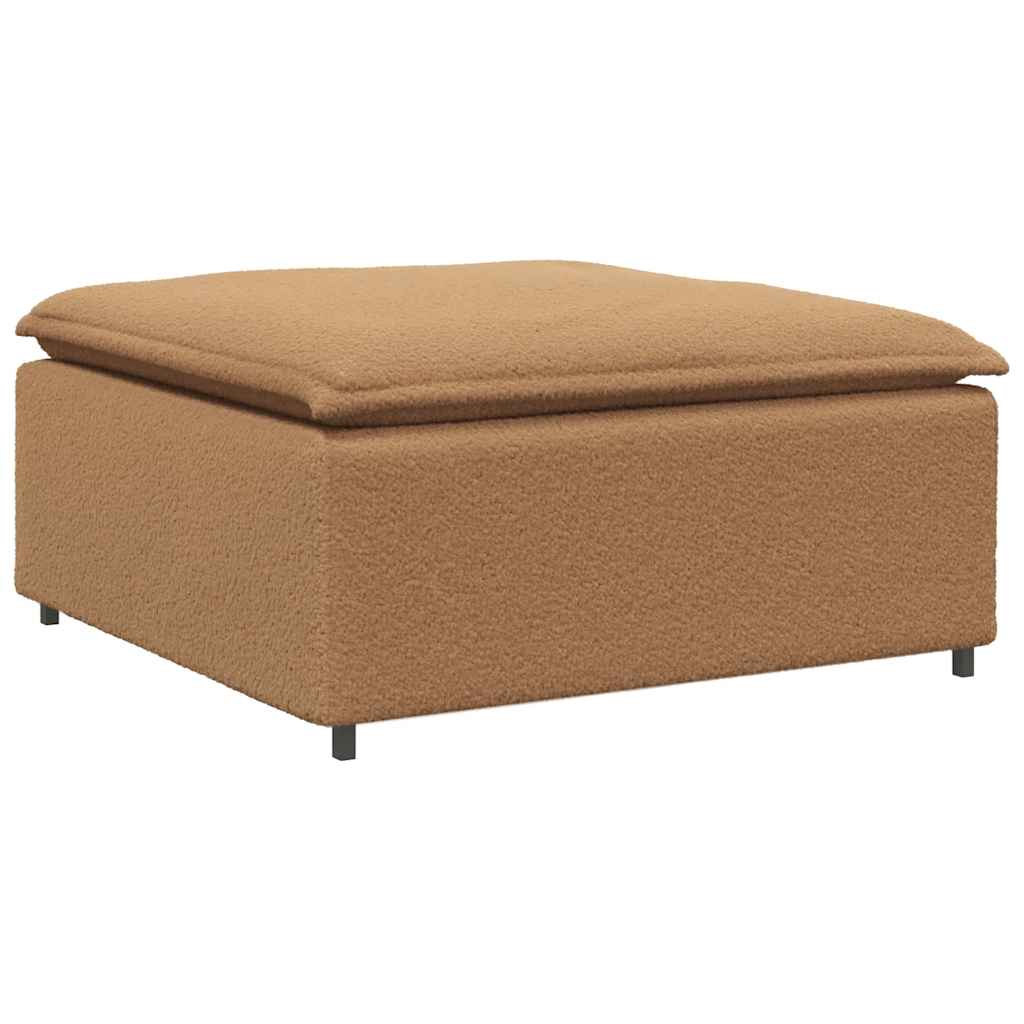 vidaXL Modulares Sofa mit Fußhocker und Kissen Beige