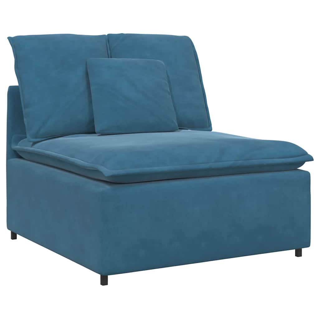 vidaXL Modulares Sofa mit Kissen Blau