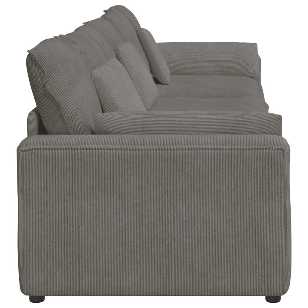 vidaXL Modulares Sofa mit Kissen Hellgrau