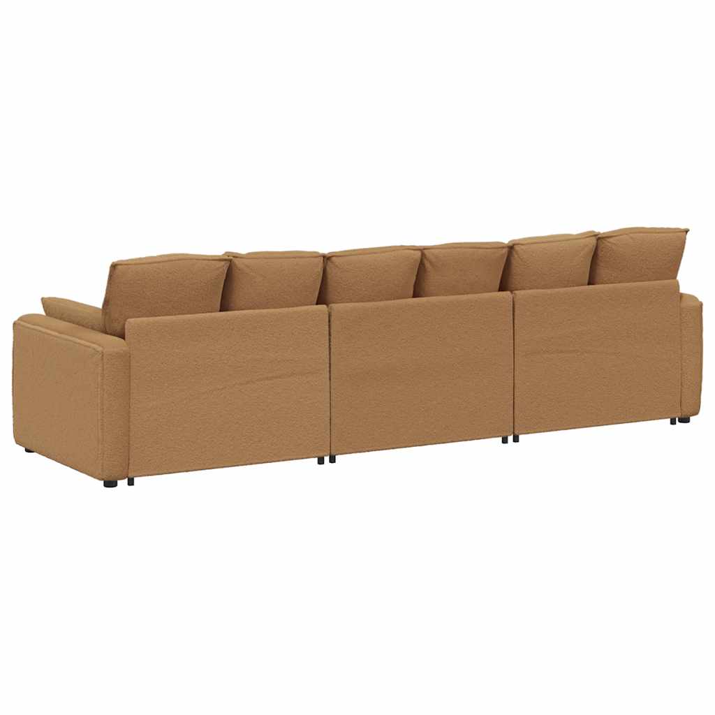 vidaXL Modulares Sofa mit Kissen Beige