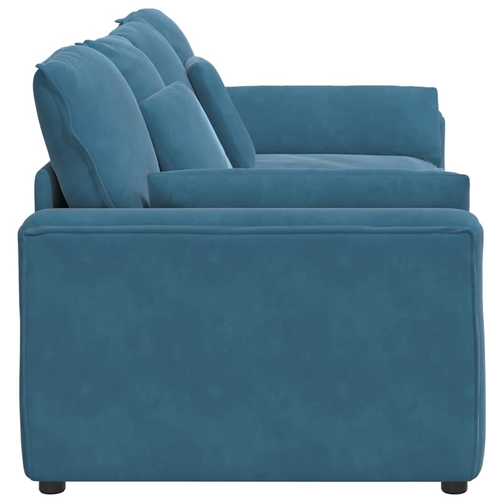 vidaXL Modulares Sofa mit Kissen Blau