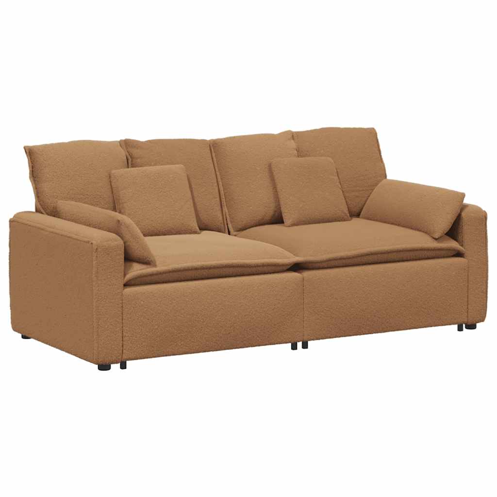 vidaXL Modulares Sofa mit Kissen Beige