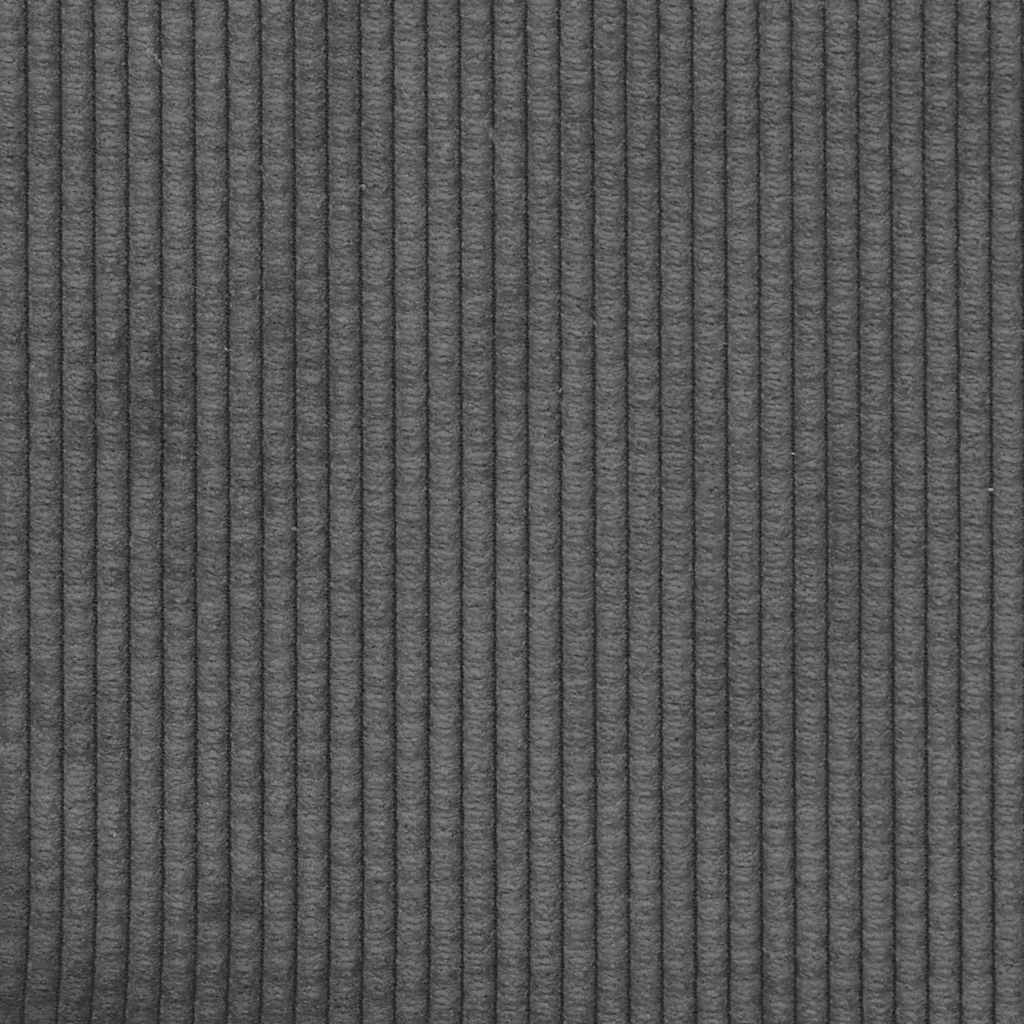 vidaXL Modulares Sofa mit Fußhocker Kissen Cordstoff Dunkelgrau