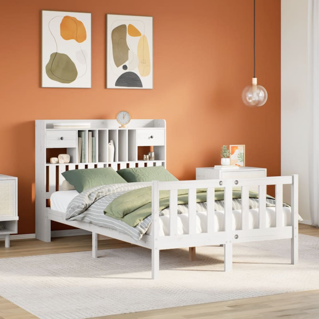 vidaXL Bücherregalbett ohne Matratze 75x190 cm Massivholz Kiefer